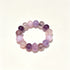 Amethyst and rose quartz beaded bracelet with purple and pink crystal beads