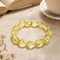 Citrine crystal bracelet with oval faceted yellow stones, elastic band