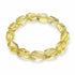 Citrine crystal bracelet featuring oval faceted yellow stones, circular elastic design