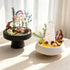 Pair of crystal garden decor kits with pagoda towers and crystal trees on round stands