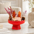 Red crystal garden kit centerpiece with orange points, pink sprigs, and raw crystal clusters