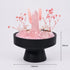 Crystal display on black pedestal base; size 130mm wide and 80mm tall